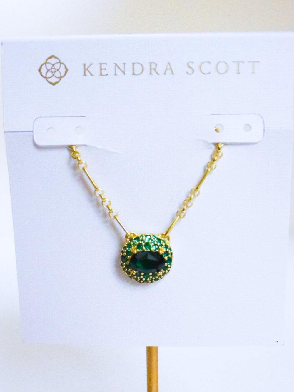 *Kendra Scott* Bella Gold Crystal Short Pendant Necklace - NEW! - (rv: $65!)